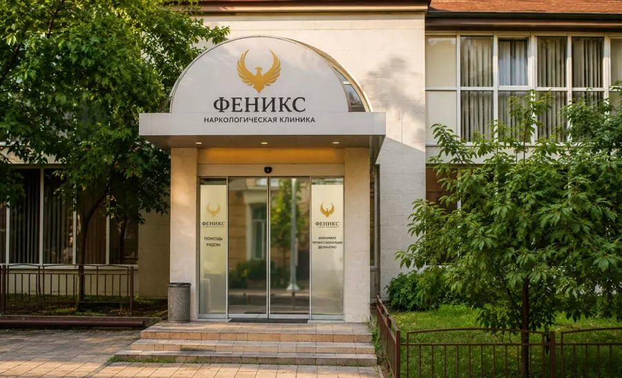 Вход в наркологическую клинику «Феникс» в Олонце